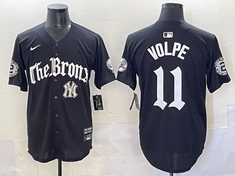 Men 2025 New York Yankees 11 Volpe Black Five generations Joint Name Nike MLB Jersey style 8